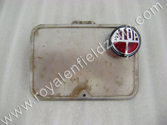 Royal Enfield vintage G2 1962 old model bullet 350 rear number plate assembly with stop tail.