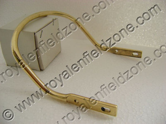 Royal Enfield brass rear seat handle brass small for classic electra and standard vintage g2 1962 old model bullet 350 cast iron engine ci engine.