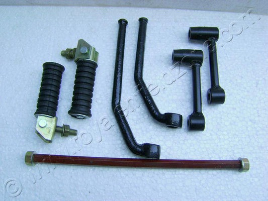 Royal Enfield front and rear footrest killi and folding footrest with front footrest rod for standard Electra vintage g2 1962 old model bullet 350 cast iron engine ci engine.