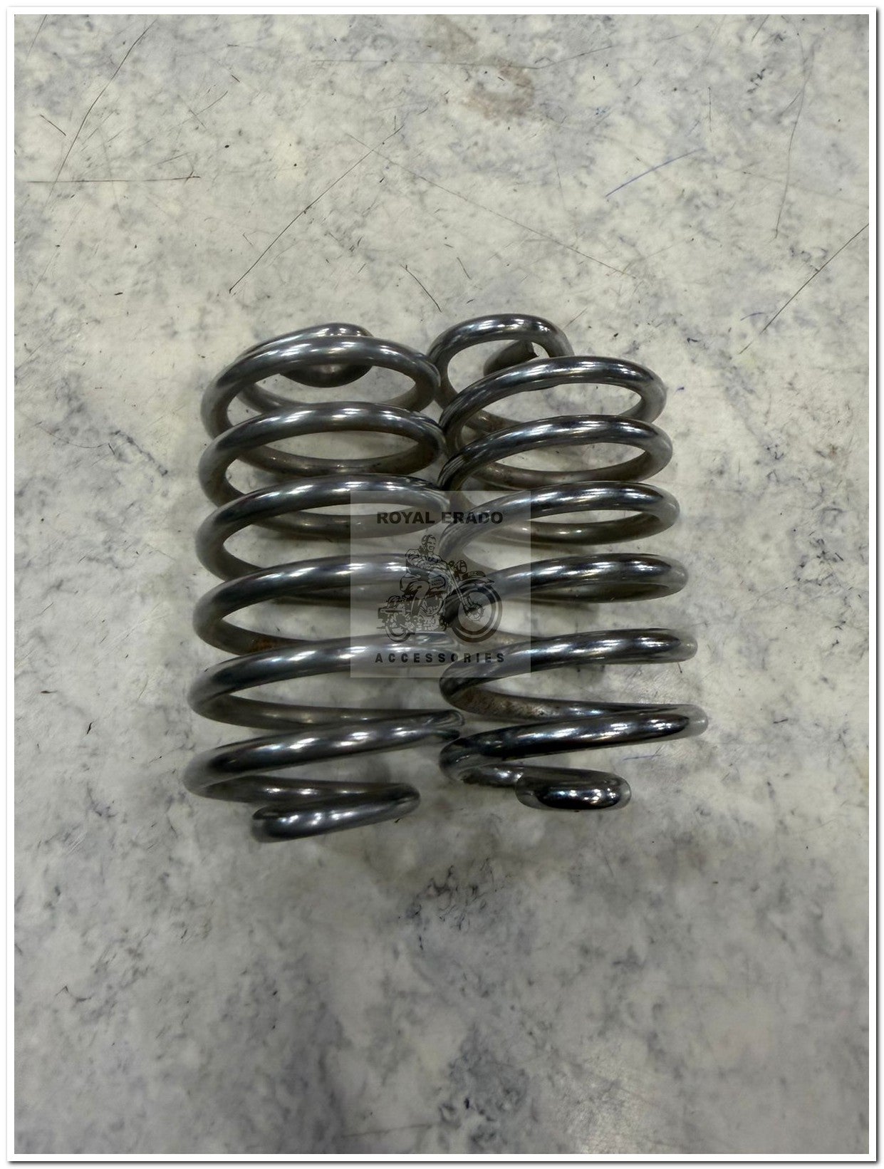 Royal Enfield Vintage G2 1962 old model bullet 350 cast iron engine, CI engine standard electra 3” long seat spring in chrome