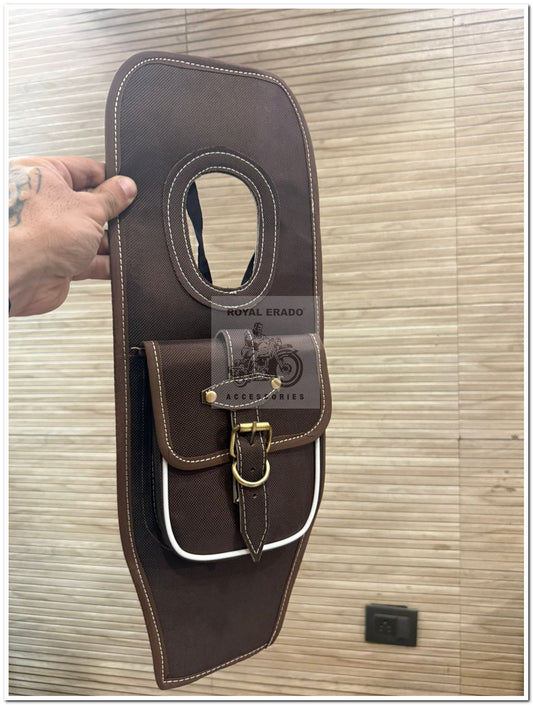 Royal enfield classic electra standard uce model and reborn classic and battalion  tank cover tank tidy in brown