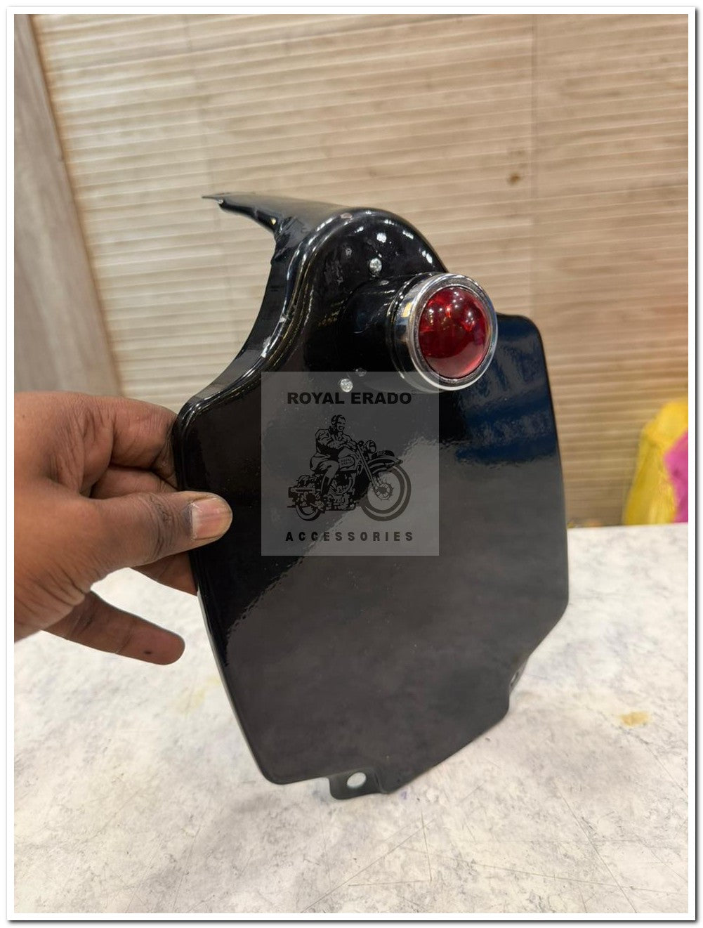 Royal Enfield  rear number pointed in black with tail light  for vintage g2 1962 old model bullet 350