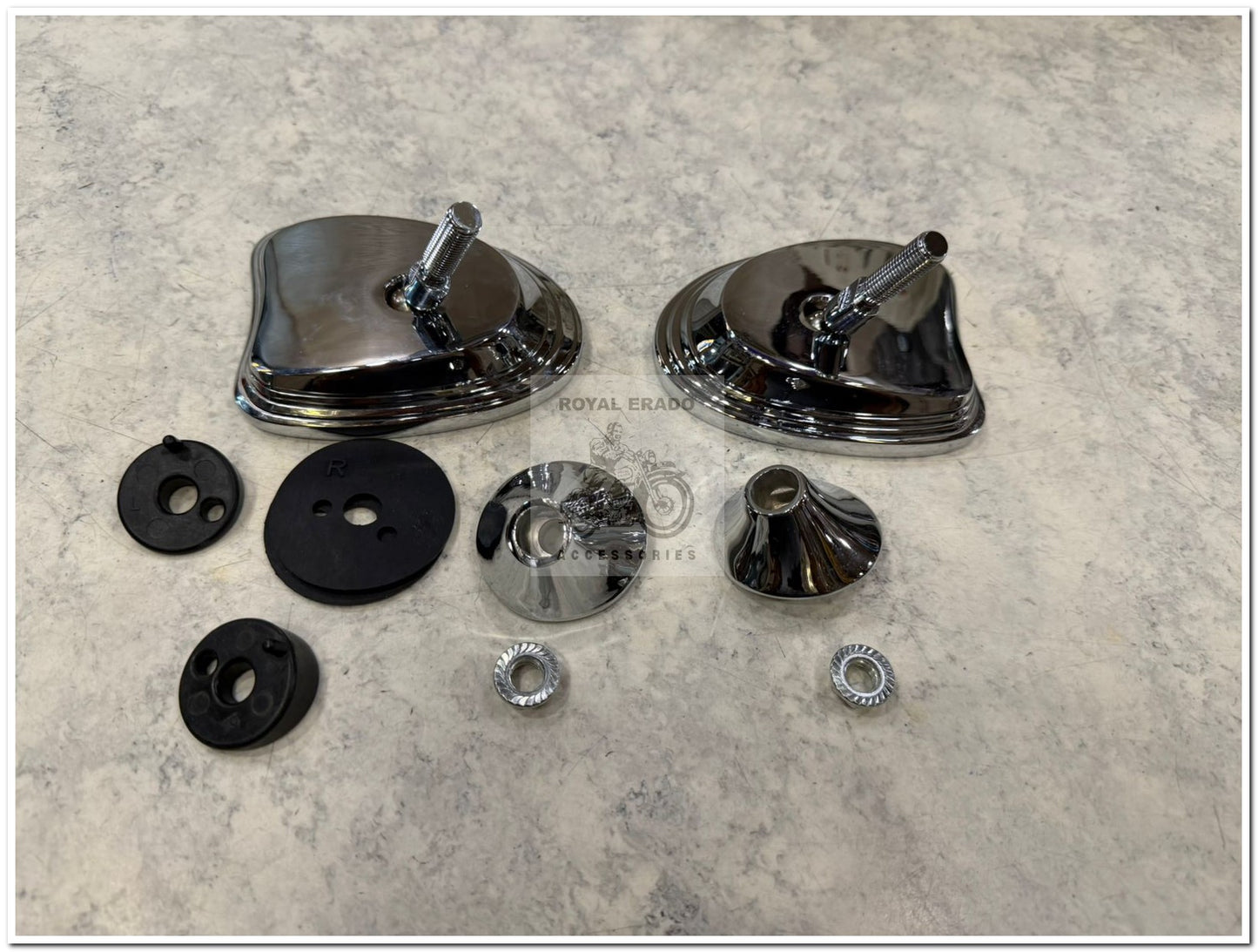 Rear view Mirrors for harley style batwing windhsield for Harley Davidson fat boy , street glide and  super meteor 650
