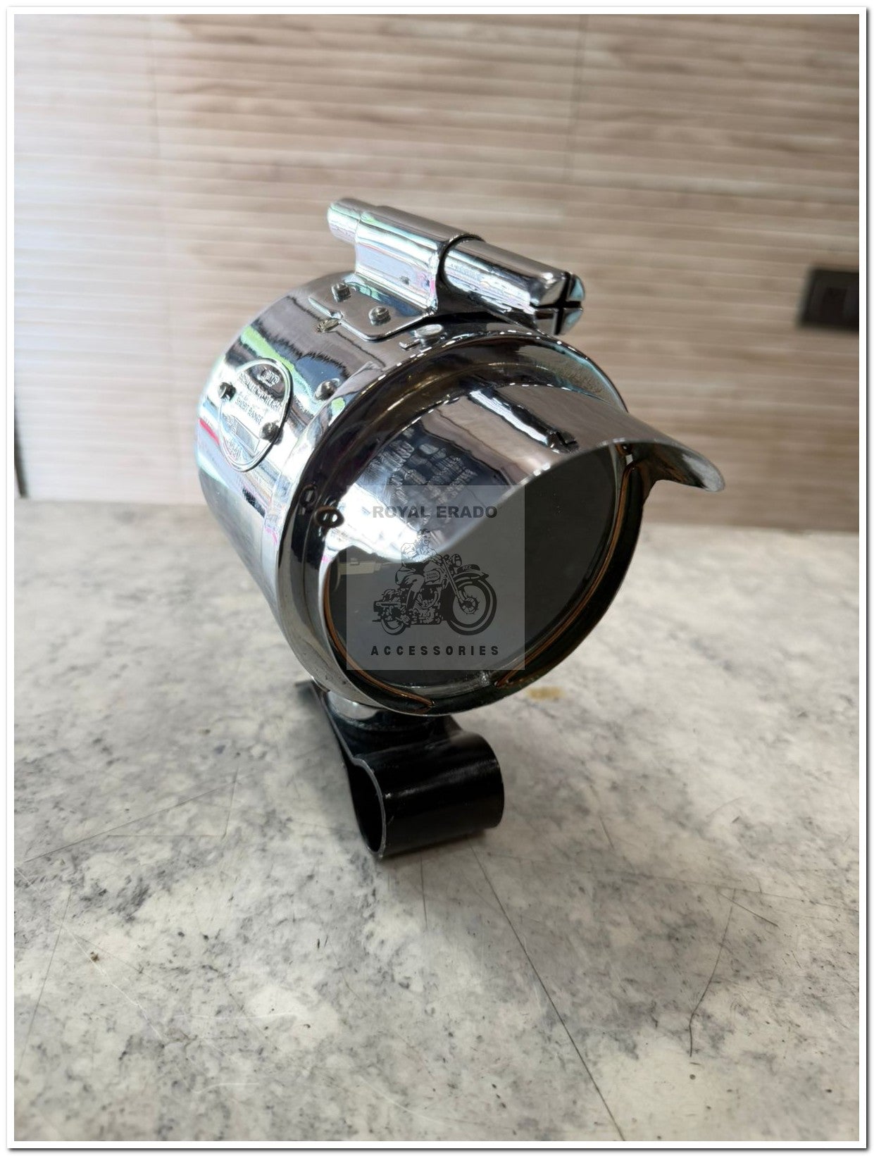 Royal enfield brass chromed Lucas style fog light for leg guard fit to classic electra standard battalion  , reborn classic vintage g2 1962 old model bullet 350 metero 350 super meteor 650 hunter 350