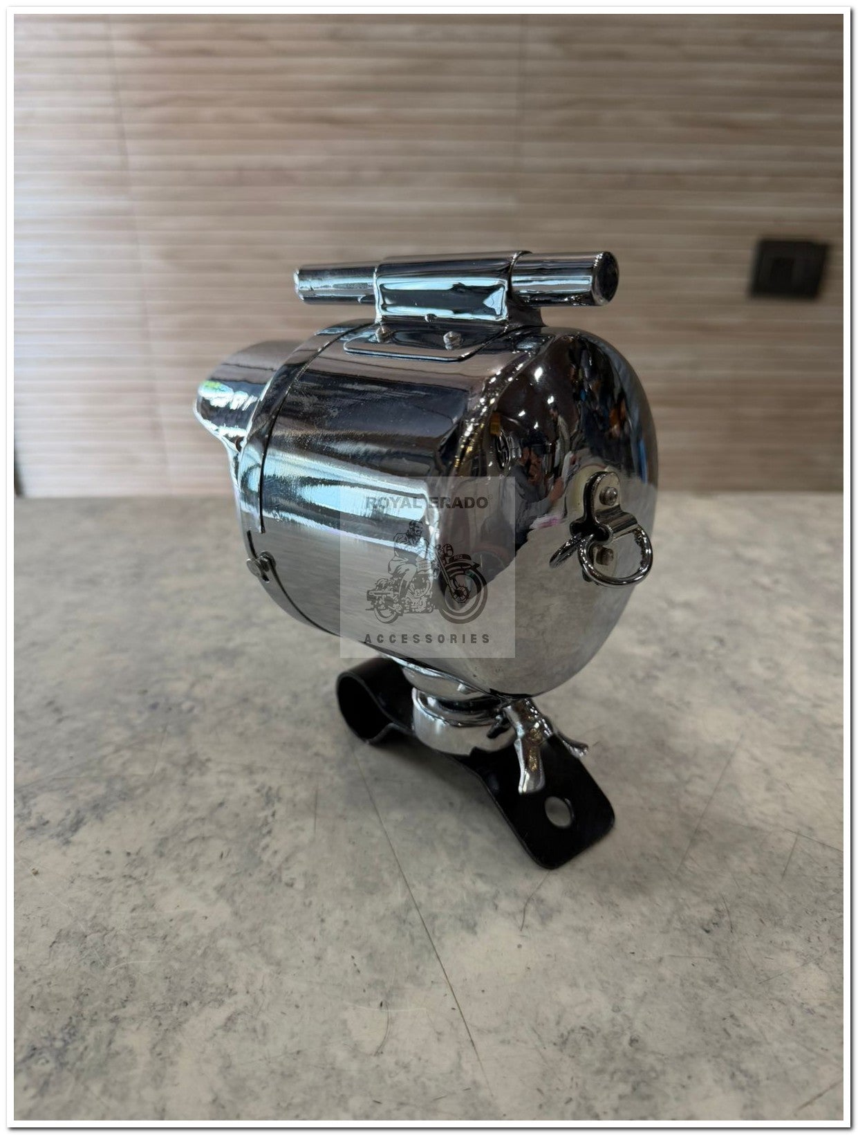 Royal enfield brass chromed Lucas style fog light for leg guard fit to classic electra standard battalion  , reborn classic vintage g2 1962 old model bullet 350 metero 350 super meteor 650 hunter 350