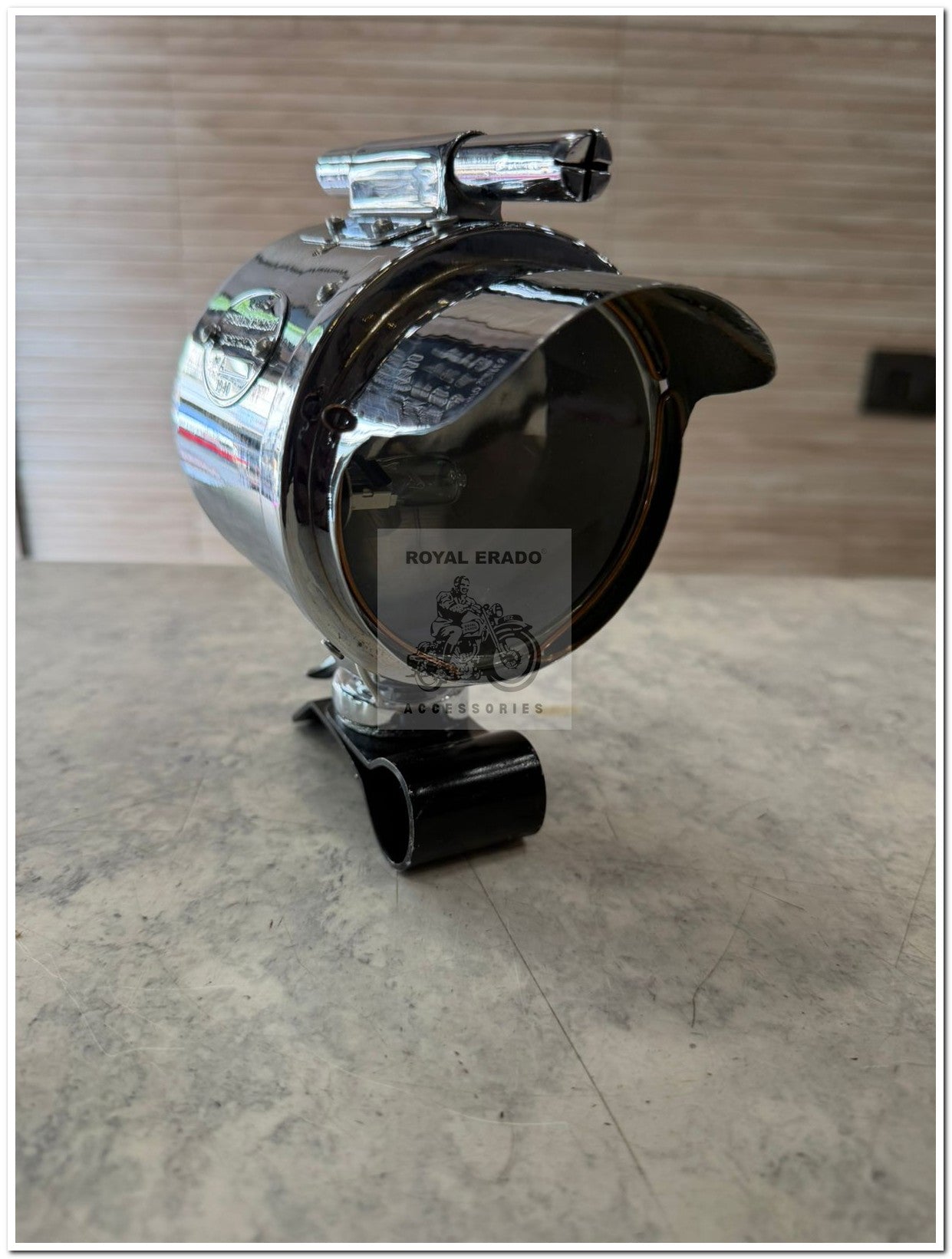 Royal enfield brass chromed Lucas style fog light for leg guard fit to classic electra standard battalion  , reborn classic vintage g2 1962 old model bullet 350 metero 350 super meteor 650 hunter 350
