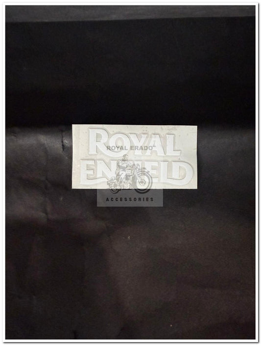 Rear mudguard sticker or sticker below tank cap in white for Royal Enfield classic electra standard reborn  battalion new super meteor 650 meteor 350 hunter 350 Goan classic 650 twin old vintage g2 1962 old model bullet 350