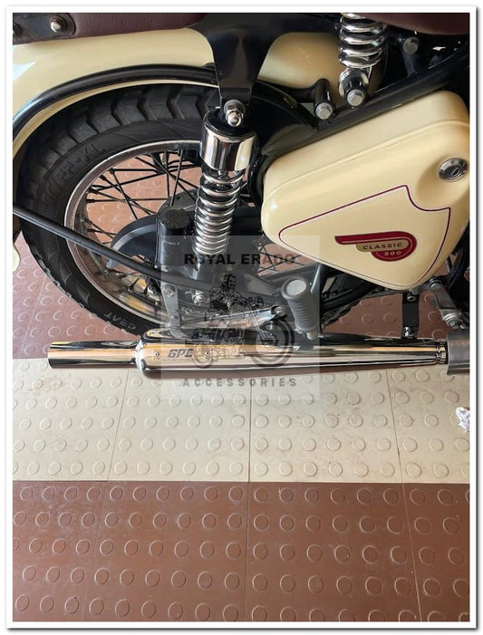 Royal Enfield stainless steel Goldstar silencer exhaust for classic electra and standard and for vintage g2 1962 old model bullet 350
