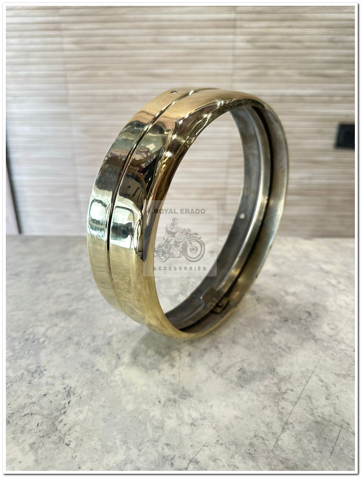 Royal enfield old model vintage g2 1962 bullet 350 standard electra brass head light ring