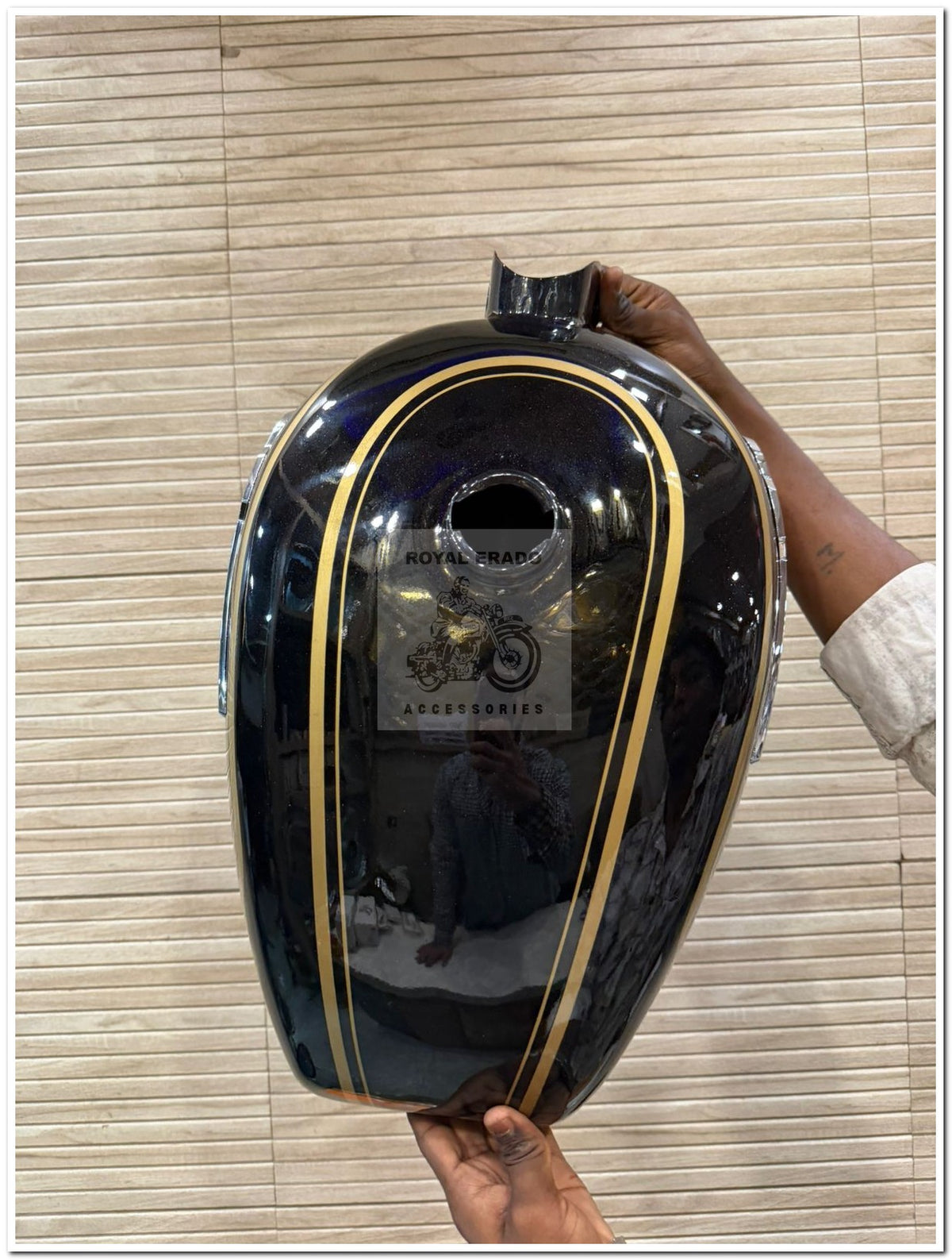 Royal enfield battalion standard design tank for old model classic electra standard before 2012 model with golden linning for vintage g2 1962 old model bullet 350
