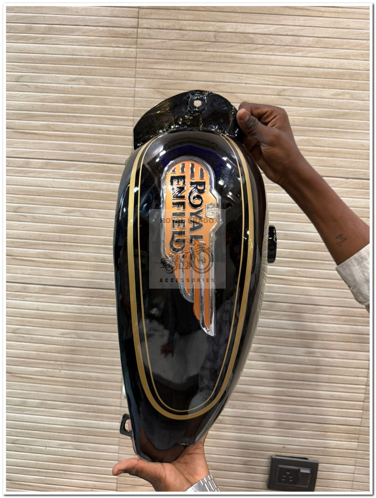 Royal enfield battalion standard design tank for old model classic electra standard before 2012 model with golden linning for vintage g2 1962 old model bullet 350