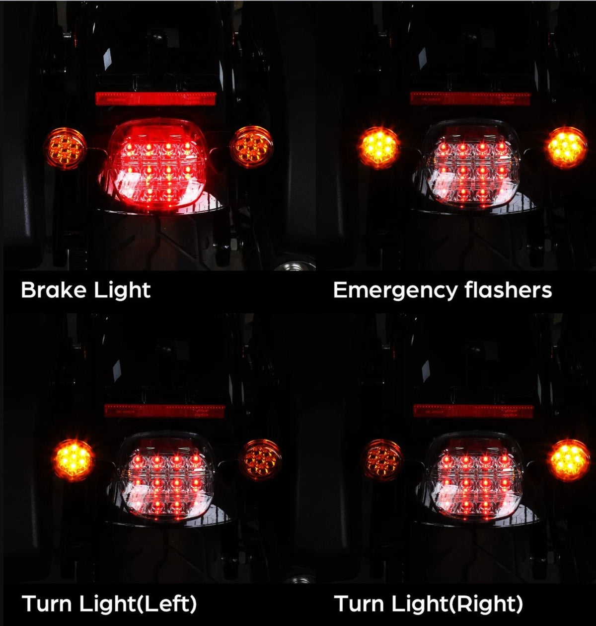 Rear Brake LED Tail Light Turn Signals ( Tail Light With Indicator ) Fit For Harley-davidson Low Rider, Road Glide, Fat Boy, Harley Street 750, Strret Rod, Super Meteor 650