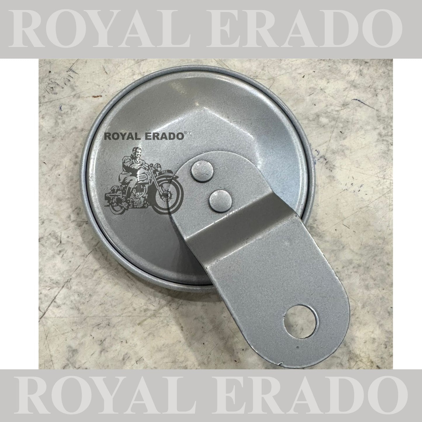 Royal Enfield token holder British tax tag holder made like a gun logo in silver for Royal Enfield vintage 1962 old model g2 , Classic Electra and Standard Battalion