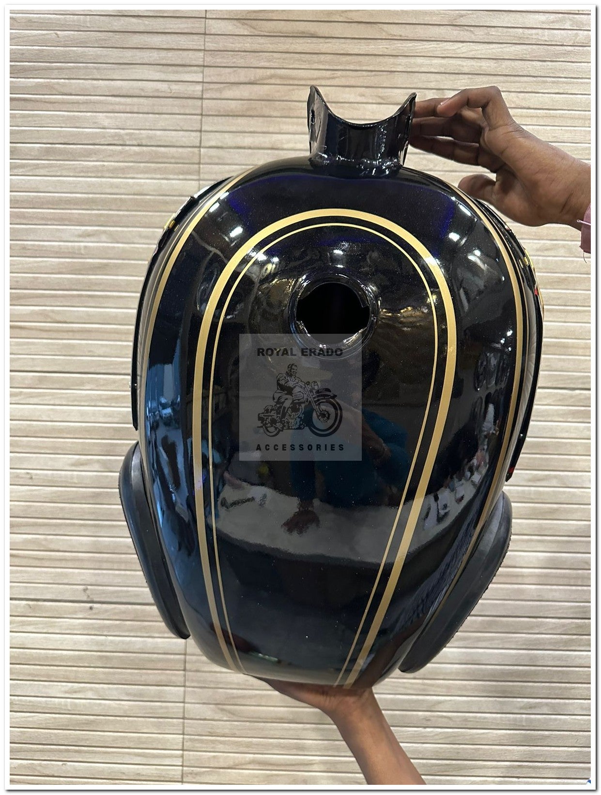 Royal Enfield Vintage G2 1962 Old Bullet 350 Black Tank With Monogram And Knee Pad For STANDARD ELECTRA CLASSIC