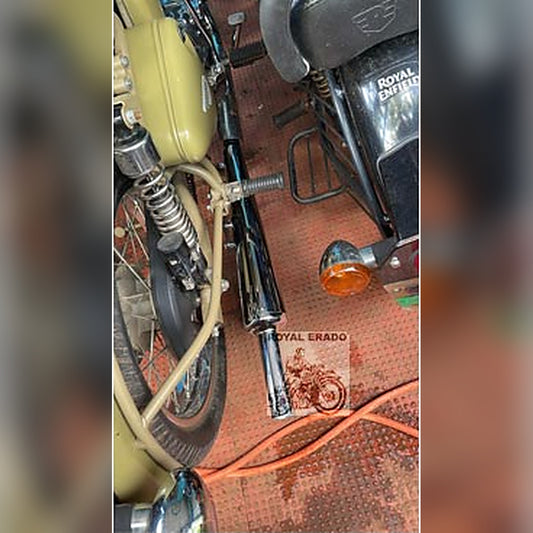 Royal Enfield Classic Goldstar Silencer In Chrome For Classic Electra Standard Bs-3, Bs-4 With BASE Sound