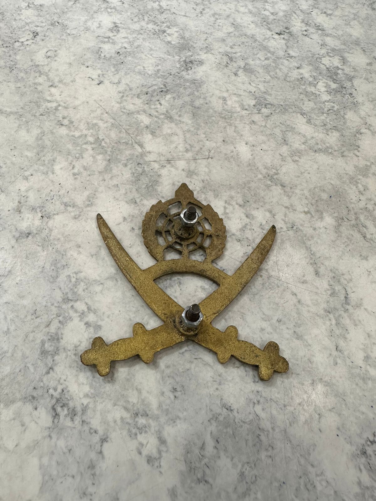 Brass ashok monogram for car & all bikes royal enfield , jawa , standard , electra , meteor , hunter , reborn classic , etc