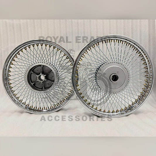 100 Spoke Multi-spoke Chrome Wheel Rim For Royal Enfield Classic Electra Standard Vintage G2 1962 Old Model Bullet 350