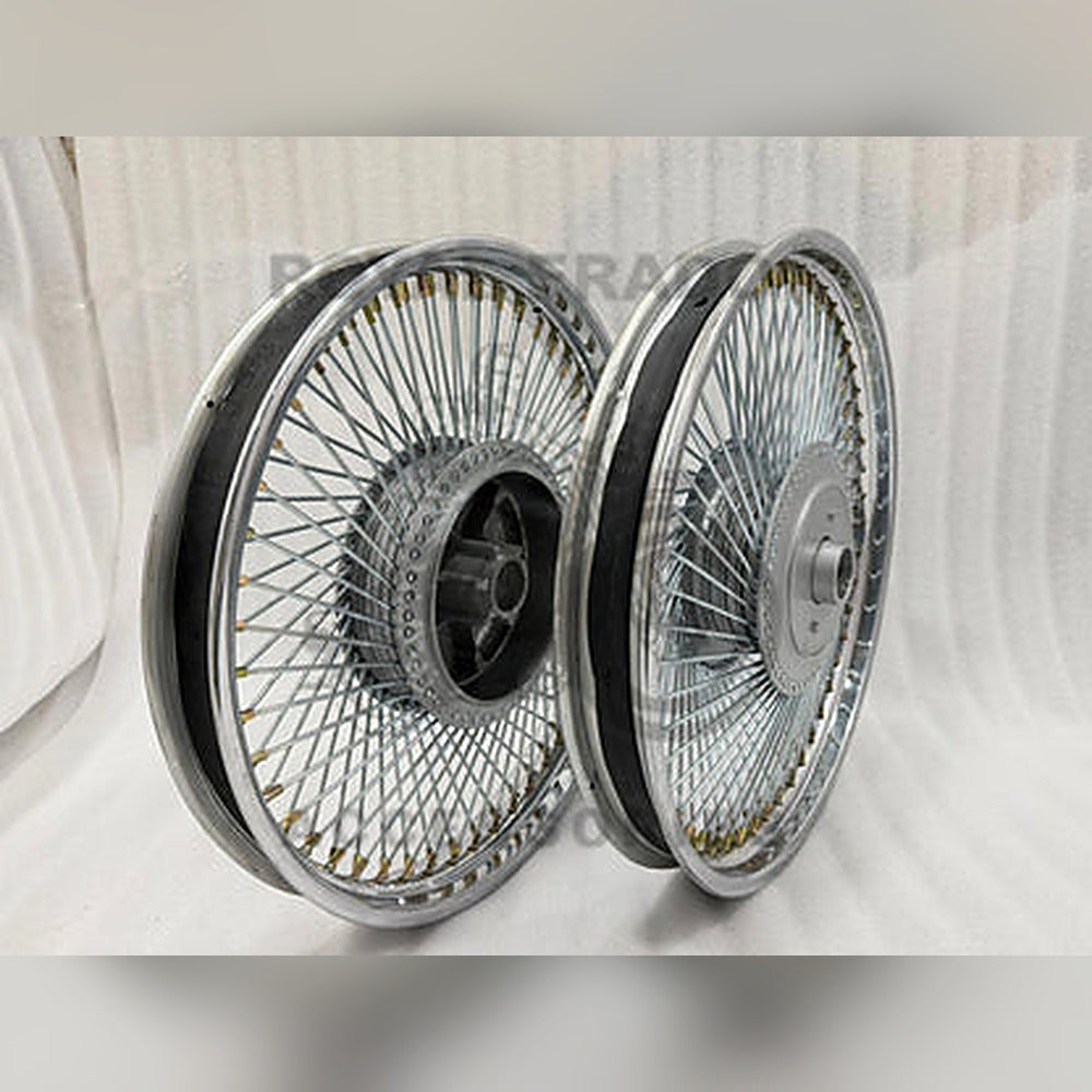 100 Spoke Multi-spoke Chrome Wheel Rim For Royal Enfield Classic Electra Standard Vintage G2 1962 Old Model Bullet 350