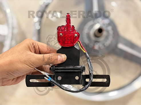 Middle Finger Fuck Tail Light Universal For Royal Enfield Hunter 350  Super Meteor 650 Meteor 350 Reborn Classic Electra Standard Thunderbird , Goan Classic , Avenger