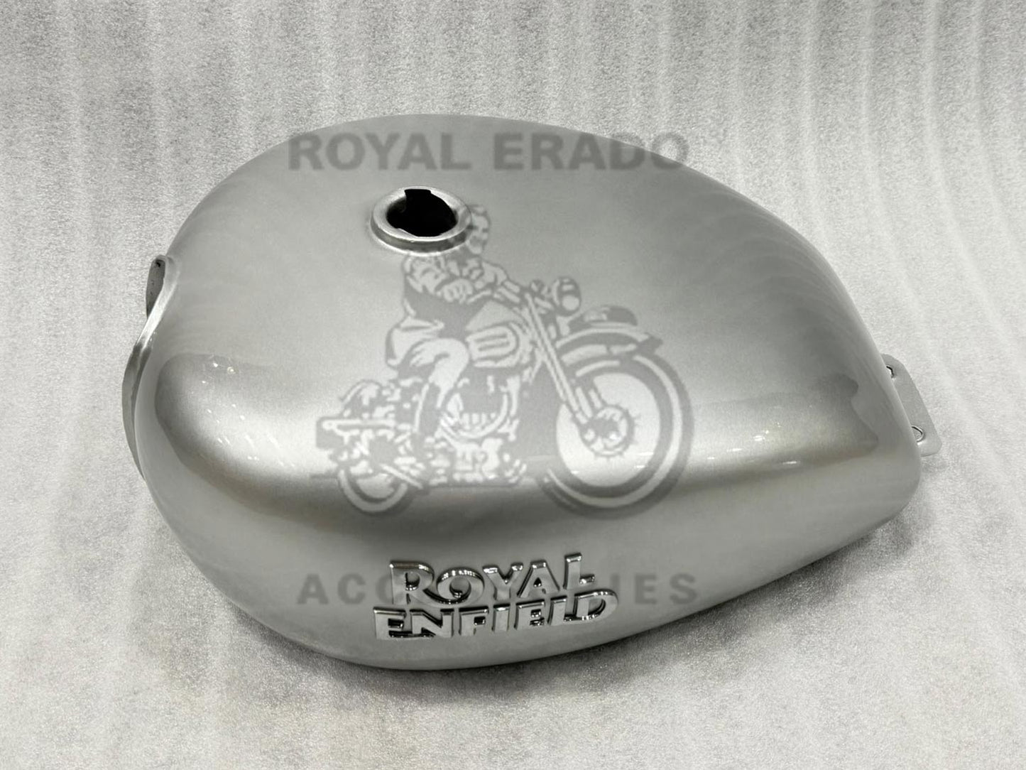 Royal Enfield Electra Silver Tank For Bs-3 Bs-4 After 2013 Model ( Not Original )