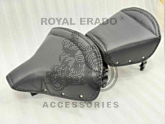 Royal Enfield / Bsa Vintage G2 1962 Old Model Bullet 350 Front & Rear Seat With Leather Cover And Spring For Standard & Electra (Arjun Reddy / Kabir Singh Seat)