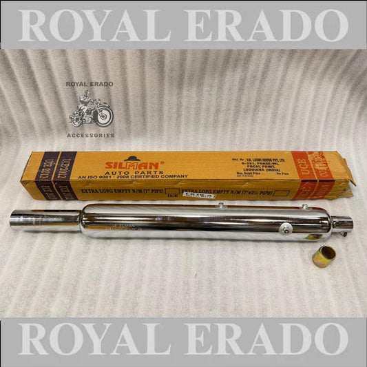 Silman Company Long Punjab Silencer Chrome Exhaust Free Low Loud Sound For Classic Electra Standard Bs-3 Bs-4