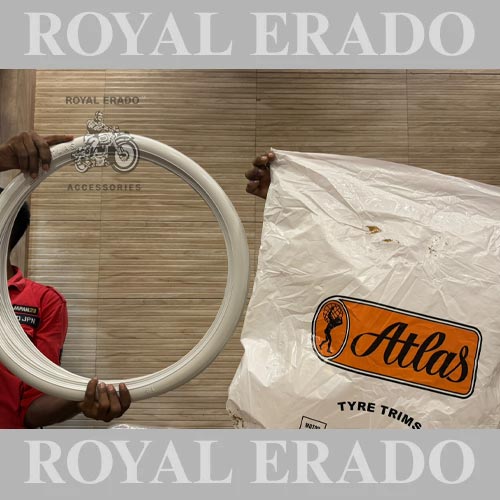 Royal Enfield Atlas White Wall For Vintage G2 1962 Old Model Bullet 350 Standard Electra With Front 19" & Rear 19" Wheel ( 4 Pieces White Wall)