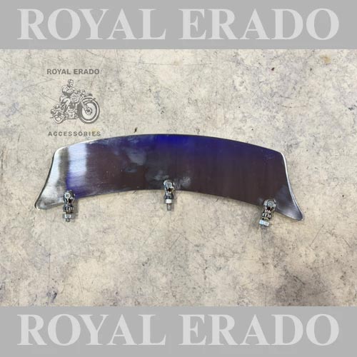 Royal Enfield Front Mudguard Number Plate In Ss Stainless Steel ( Non- Rustable ) With Round-type Fixing Nut For Vintage G2 1962 Old Model Bullet 350 New Battalion Standard Electra Reborn Classic