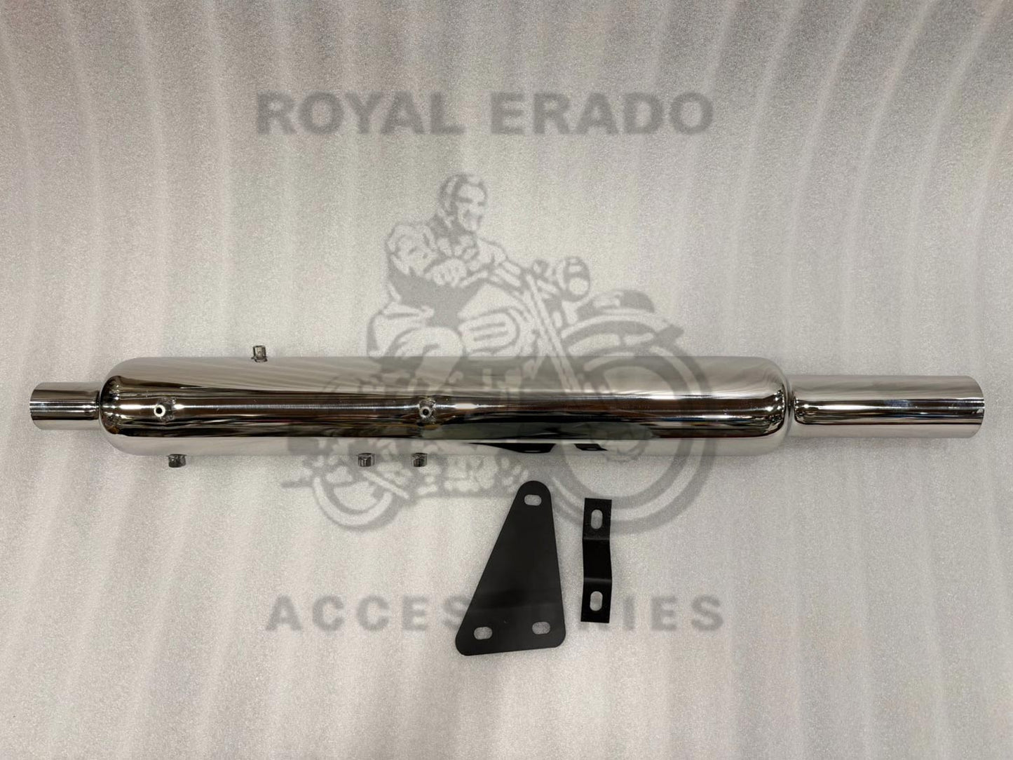 Stainless Steel Punjab Silencer ( Non-rustable ) Loud Sound Free Flow Exhaust For Royal Enfield Classic Electra Standard Bs-6