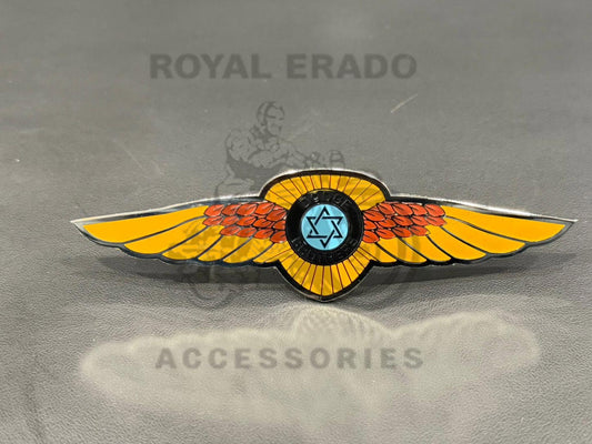 Vintage Dodge  Luxury Car Logo Badge Universal Fit To Toolbox Rear Mudguard, Number Plate, Air Filter Box, Battery Cover For Royal Enfield Reborn Classic Electra Standard Battalion