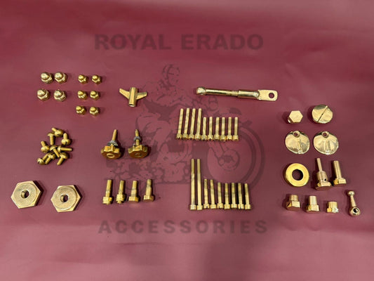 Brass Nut Bolt Kit For Old Model Royal Enfield Standard Cast Iron Engine Before 2000 Model