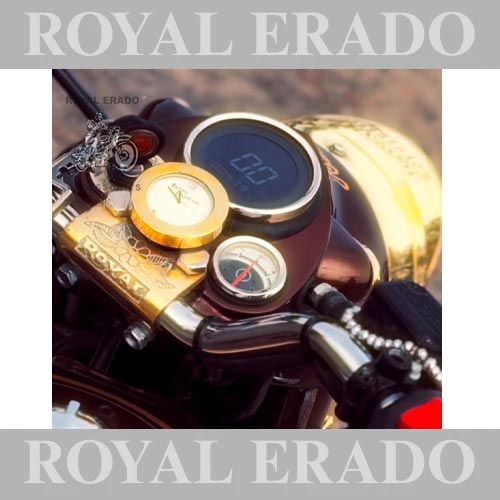 Royal Enfield Vintage 1962 Old Model G2-style Handle T Nut Watch Steering STEM Watch In Brass For Classic Electra Standard Bullet 350