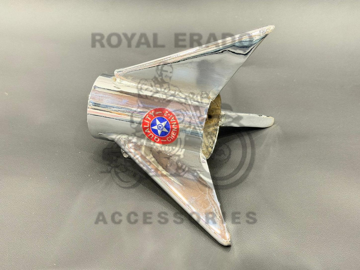 Royal Enfield Chrome Silencer Rocket For Classic Electra Standard For Indore & Small Mouth Punjab & Original Silencer