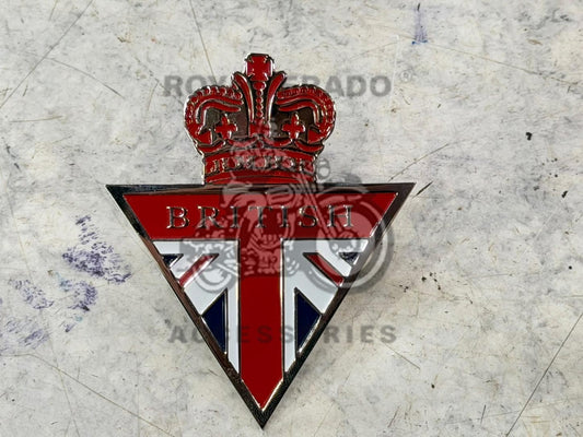 Made In England, British England Crown Badge Monogram Emblem, Fit To Tool Box Air Filter Box & Battery Cover For Vintage. G2 1962 Old Model Bullet 350 Standard Electra Reborn Classic Battalion