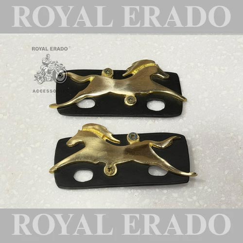 Brass Horse Logo For Royal Enfield Classic Electra Standard Seat Vintage G2 1962 Old Model Bullet 350