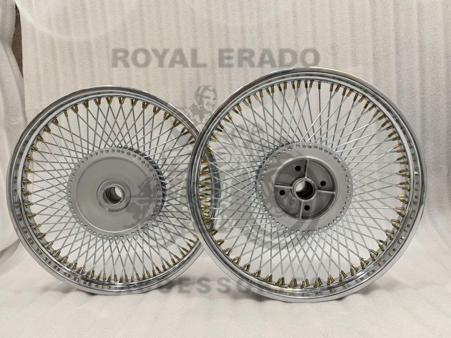 100 Spoke Multi-spoke Chrome Wheel Rim For Royal Enfield Classic Electra Standard Vintage G2 1962 Old Model Bullet 350