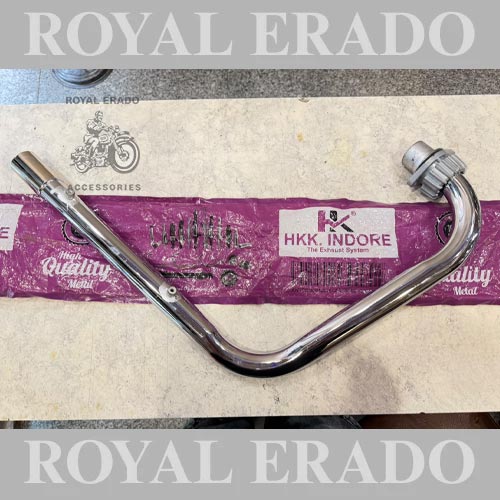 Royal Enfield Bs-3 Bs-4 Chrome Bend Pipe L-type For Classic Electra Standard Hkk Indore Company Free-flow Loud Sound