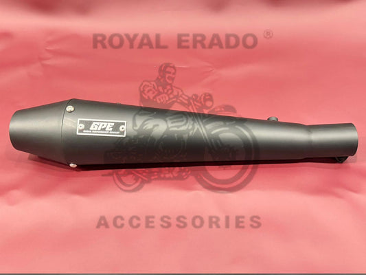 Harley Bobber Style Exhaust Silencer With BASE Sound For Royal Enfield Classic Electra Standard Reborn Classic Battalion Standard