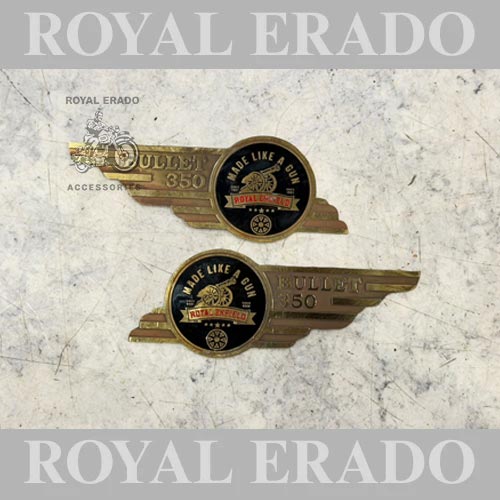 Royal Enfield Brass Bullet 350 Tool Box Monogram With Made Like A Gun Logo Cannon For Reborn Classic Electra New Standard Vintage 1962 Old Model