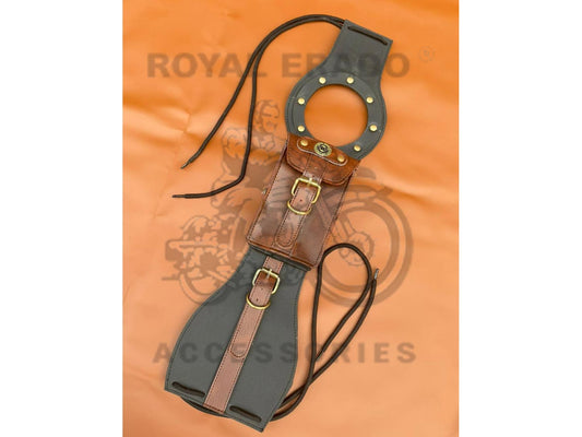 Tank Tidy Tank Cover Strap With Bag Pouch Compatible With Royal Enfield All Models: Classic Electra, Standard Gt 650, Meteor 350, Super Meteor 650, Reborn Classic, And Emered Battalion (Not-leather)