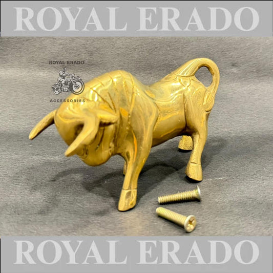Brass Front Mudguard Bull Small Ogo Monogram For Royal Enfield Classic Electra Standard Vintage G2 1962 Old Model Bullet 350 Meteor 350 Classic 650 Twin Standard 650 Twin Shotgun Goan Classic