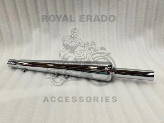 Goldstar Silencer In Chrome With BASE Sound For Royal Enfield Classic Electra Standard, Reborn Classic Battalion Standard, Vintage G2 1962 Old Model, Bullet 350