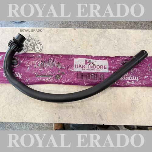 Royal Enfield Classic Electra Standard Bs-3 Bs-4 Hk Company Free Flow C-type Bend Pipe In Black Colour
