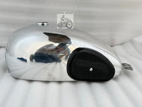 Royal Enfield Classic Electra Standard Aluminium Chrome Tank With Knee Pads (non- rustable)