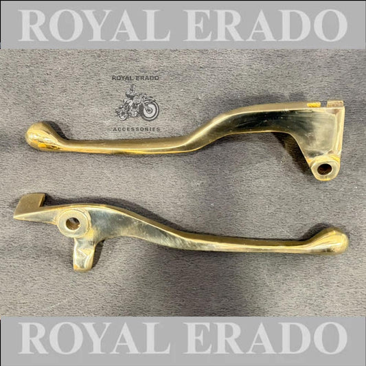 Royal Enfield Electra Standard vintage G2 style KB type non-disc clutch & brake lever in brass
