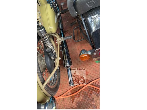 Royal Enfield Classic Goldstar Silencer In Chrome For Classic Electra Standard Bs-3, Bs-4 With BASE Sound