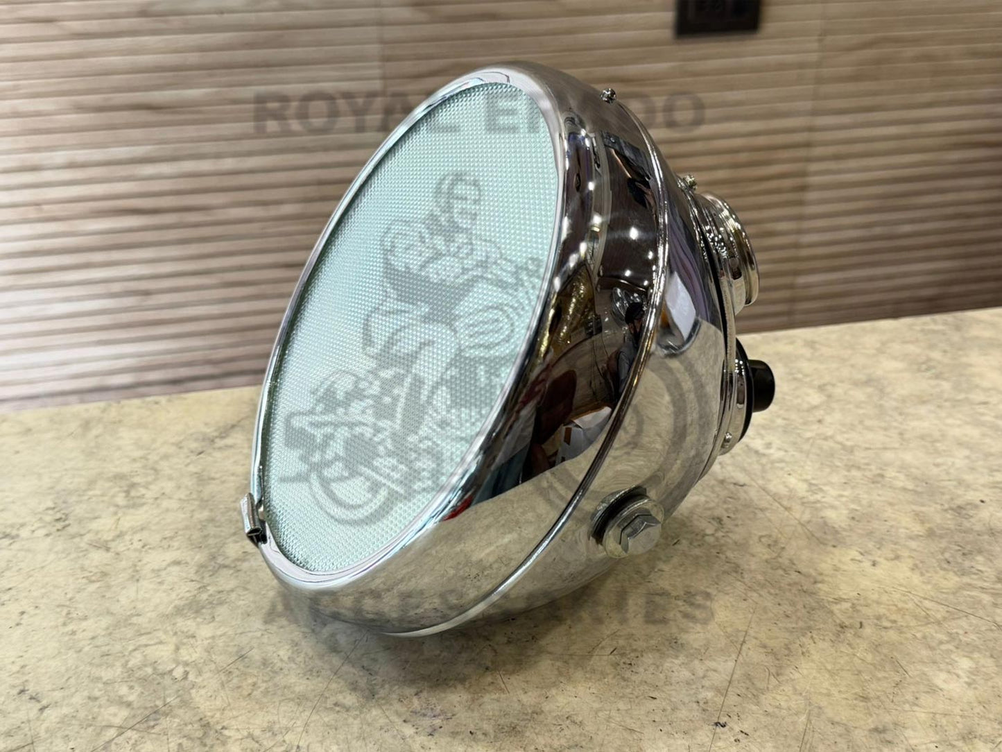 8" Headlight In Chrome Bsa Norton Triumph Royal Enfield Vintage G2 1962 Old Model Bullet 350 Standard