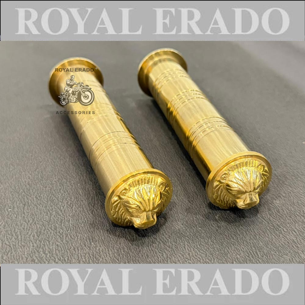 Brass Lion Grip Universal For All Bikes Royal Enfield Classic Electra Standard Reborn Classic New Standard Battalion Jawa, Yezdi Avenger