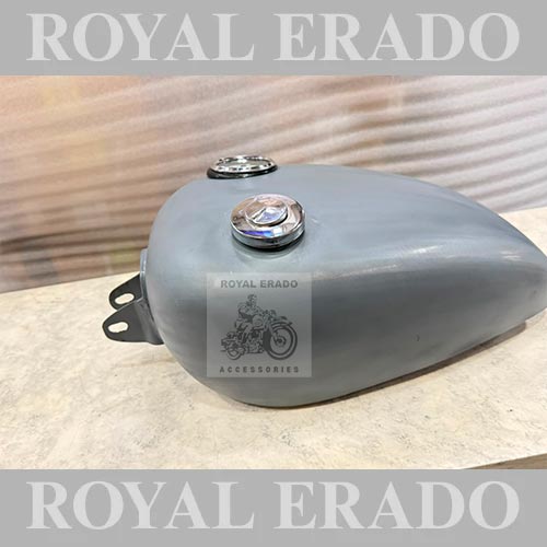 Harley Davidson 883 Style Bobber Tank With Built-In Meter For Royal Enfield Classic Electra, Standard, Thunderbird
