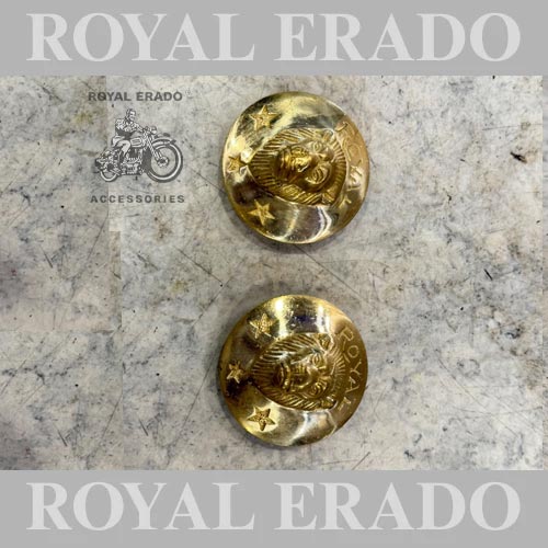 Brass Swing Arm Cap Nut Lion Face Suspension Cap Badges For Royal Enfield Classic, Standard And Electra Uce Model Bs-3 Bs-4